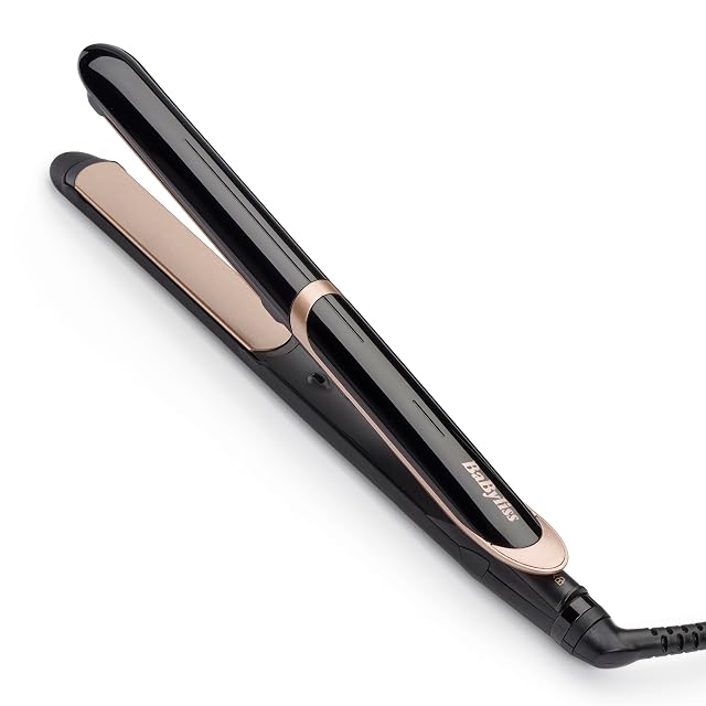 Plancha de pelo BaByliss Super Smooth ST393E con placas de titanio y cerámica y alfombrilla térmica