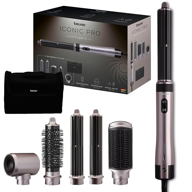Moldeador de aire Beurer Iconic Pro 5 en 1 con cinco accesorios y bolsa de guardado