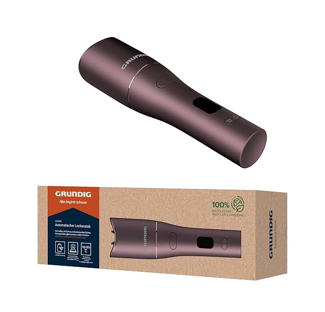 Rizador automático sin cable Grundig EasyCurl HS 6230 en violeta con pantalla LCD