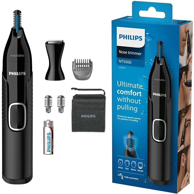 Recortadora Philips Nose Trimmer 5000 NT5650 con peines y cabezal de precisión
