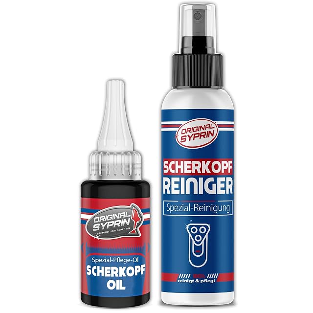 Set Syprin de aceite y limpiador de cuchillas para cortapelos y afeitadoras
